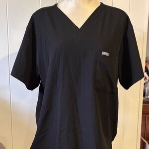 Figs Jet Black Womens Scrub Top Technical collection Size L